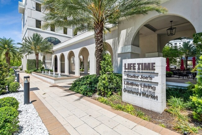 Life Time Living Gables Station Building Entrance - Life Time Living at Gables Station