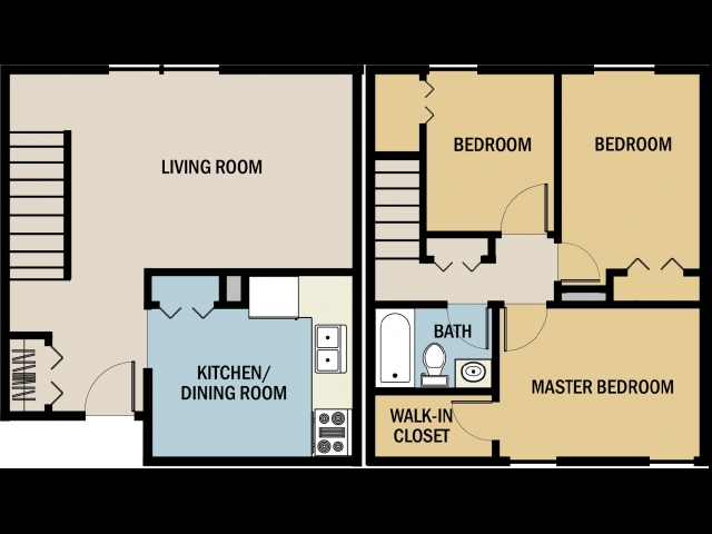 3 HAB/1.5 BA - Muskegon Townhouses