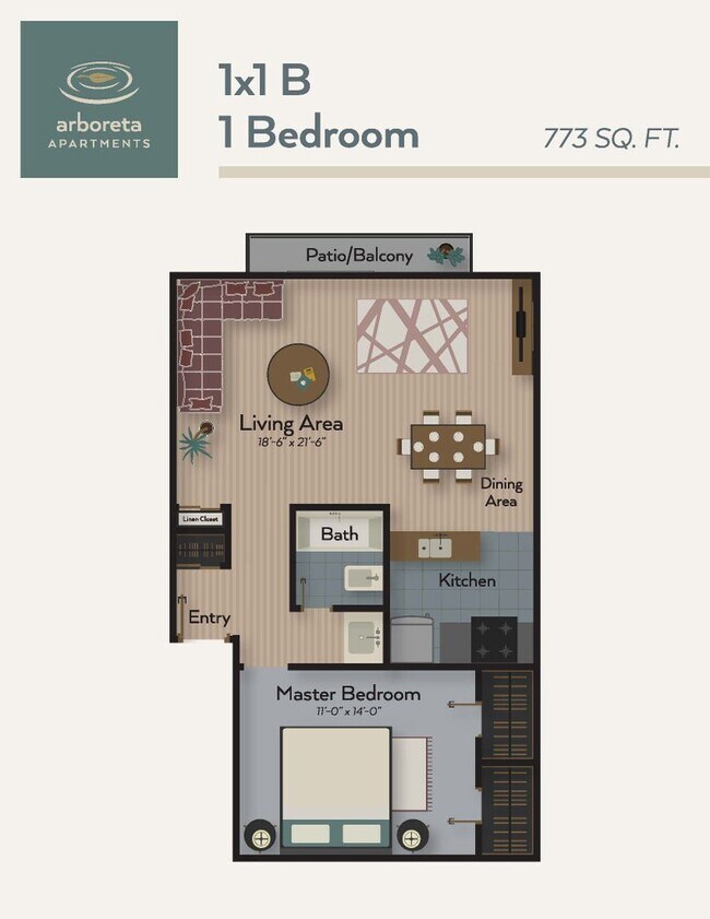 Foto del interior - Arboreta Apartments - Newly Renovated in 2024 with in-unit Washer/Dryer!