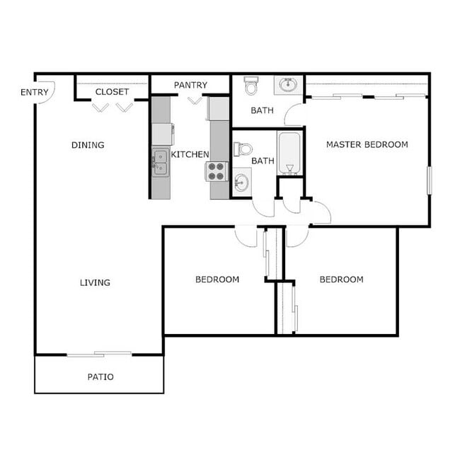 Plano de planta - STONECREST APARTMENTS