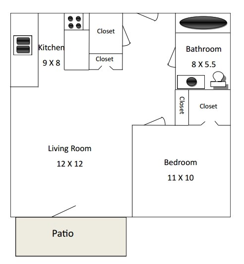 1BR/1BA - Eastland Park Senior Apartments