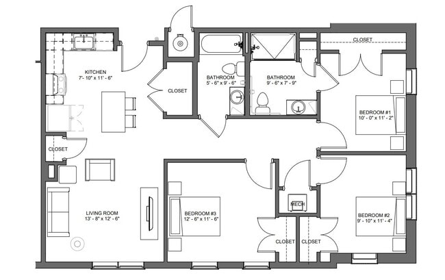 Plano de planta - Green Park Apartments