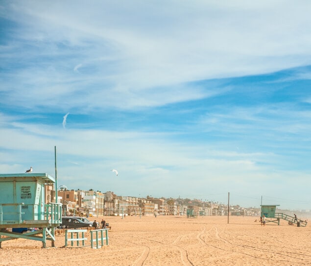 Lifeguard stations on Venice Beach