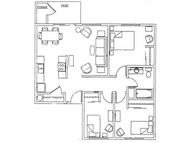 3BR/1BA - Virginia Station Apartments