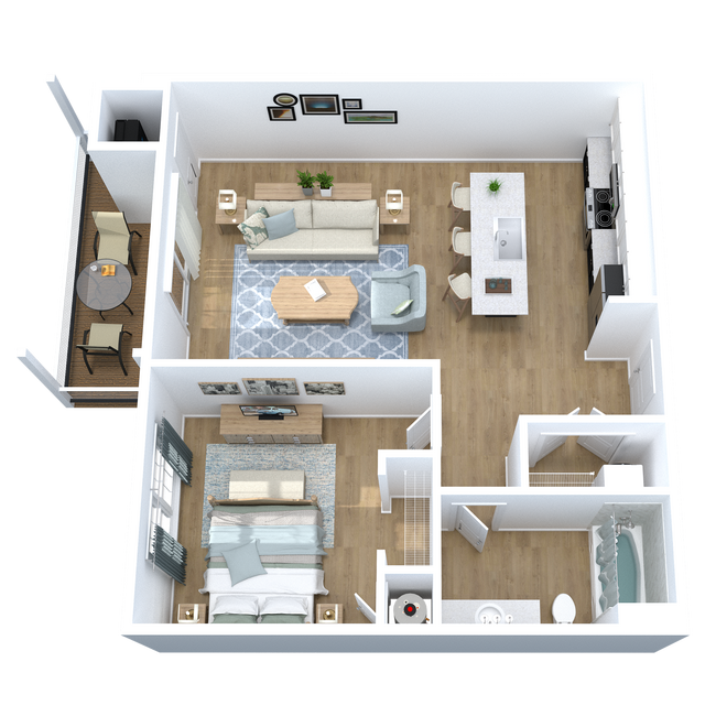 CampusView_Floorplans3D-com_1Bed _B - Lake District Flats