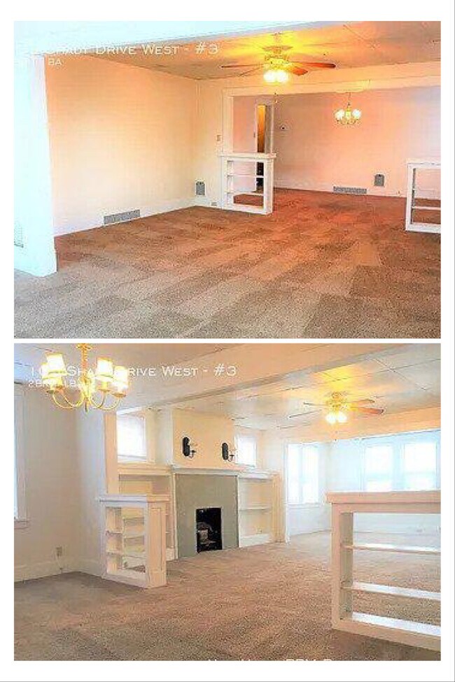 Living room and sun room - 105 Shady Dr W