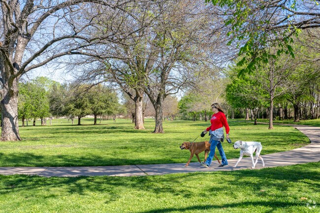 Walking dogs in the parks of North Richland Hills is peaceful and relaxing.