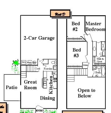3BR/2.5BA - Lindell Court Townhouses