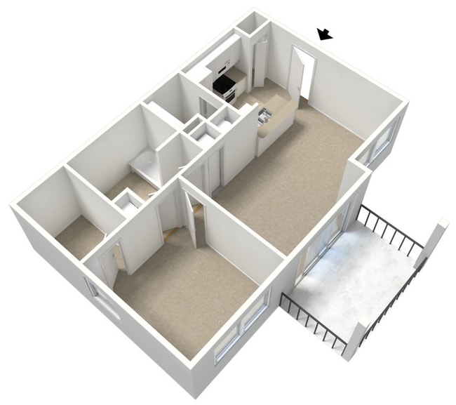 Palms - 1B1B - Sego - 728 Sq Ft - 3D.jpg - Palms at Wyndtree Apartments
