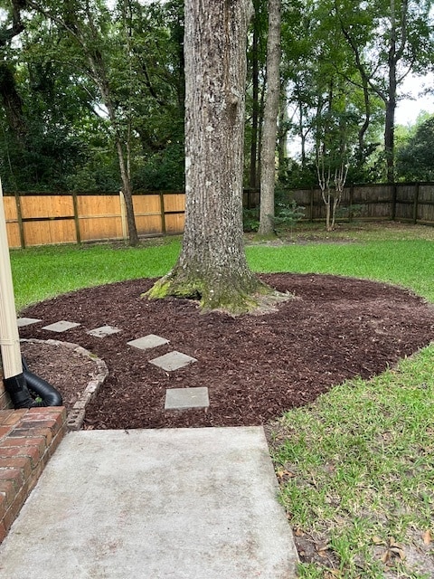 Backyard left close up view - 1125 Clapper Ct