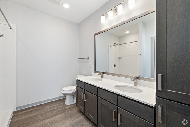 2BR, 2BA - 1,239SF - Primary Bathroom - Madison at Owl's Head