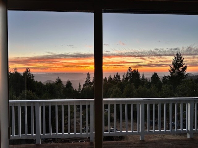 Sunset View from Master Bedroom Window and Deck - 24530 Ridge Rd