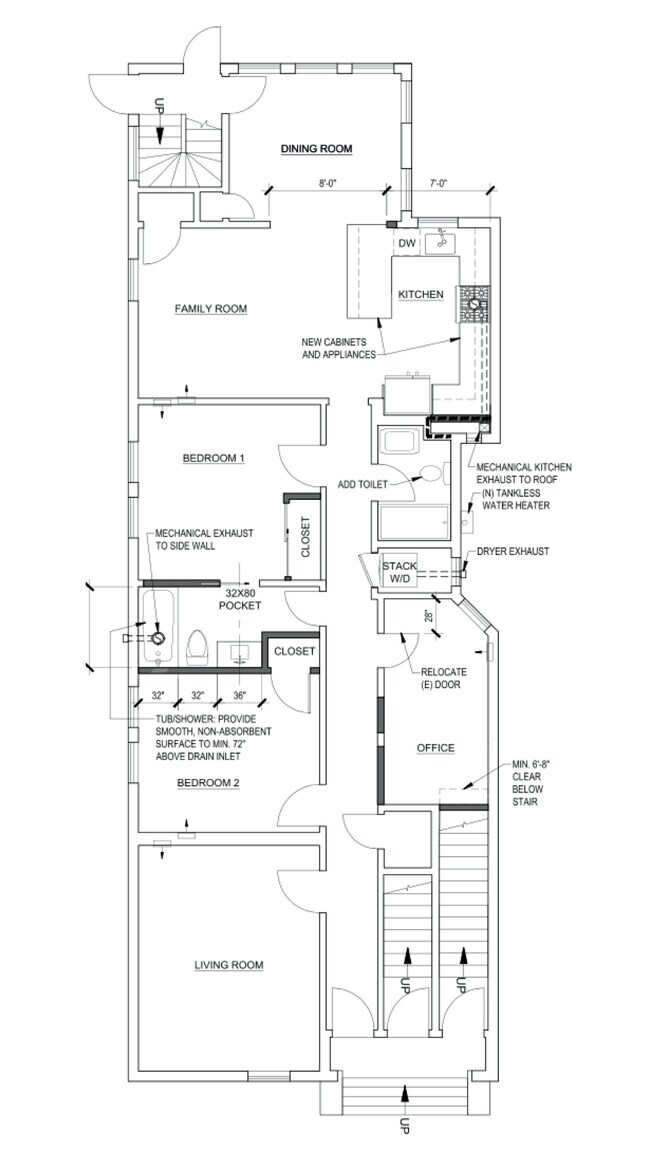 Complete floor plan of the unit which was completely renovated in 2018. - 894 22nd St
