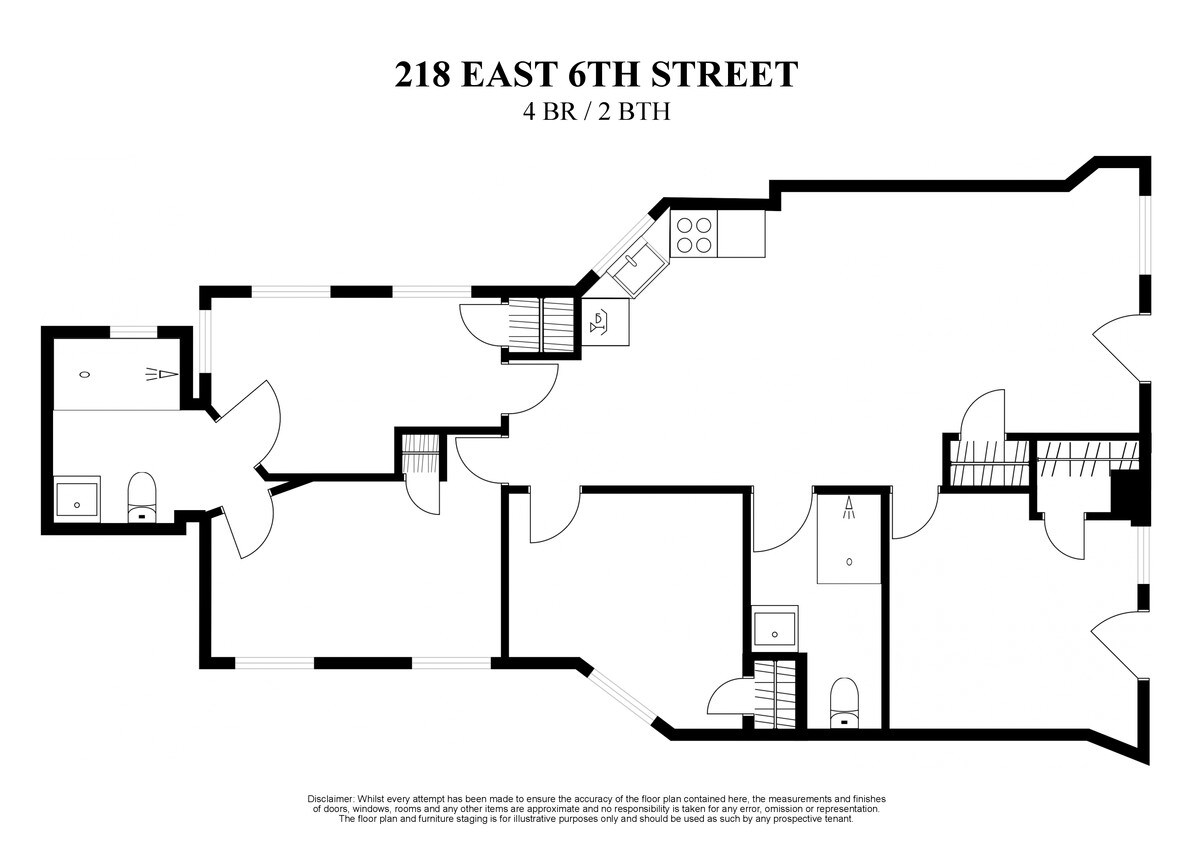 Plano de planta - 218 East 6th Street