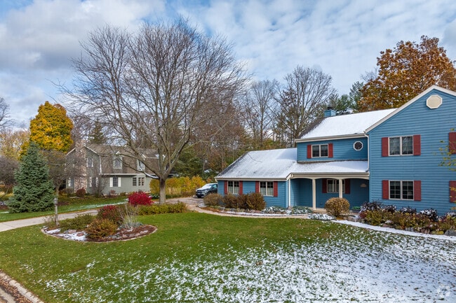Classic colonial-style homes dot quiet Menomonee Falls streets.
