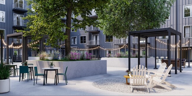 Courtyard Rendering - Wixby House