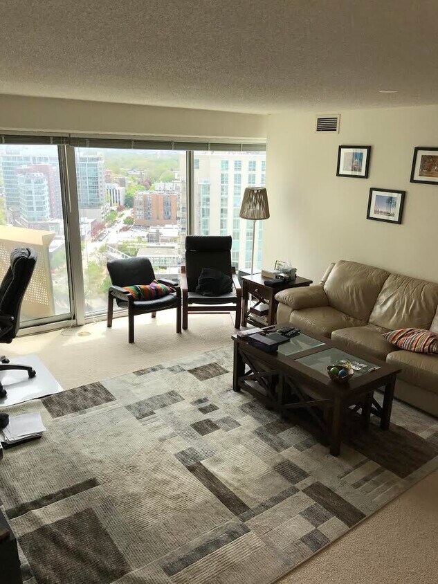 Living Area-Floor to Ceiling Window Light - 1720 Maple Ave