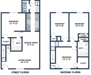 Plano de planta - Willow Creek Apartments I