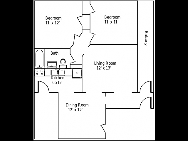 2HAB/1BA - Greenleaf Court