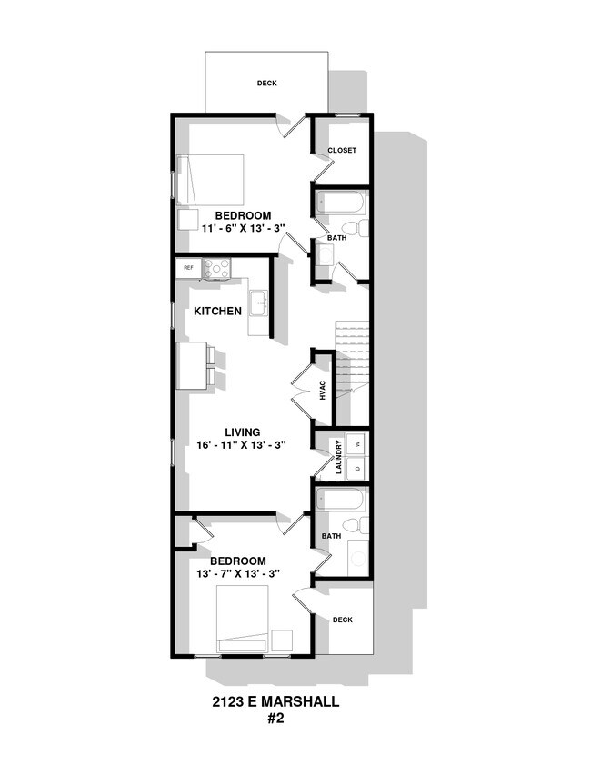 floor plan - 2123 E Marshall St