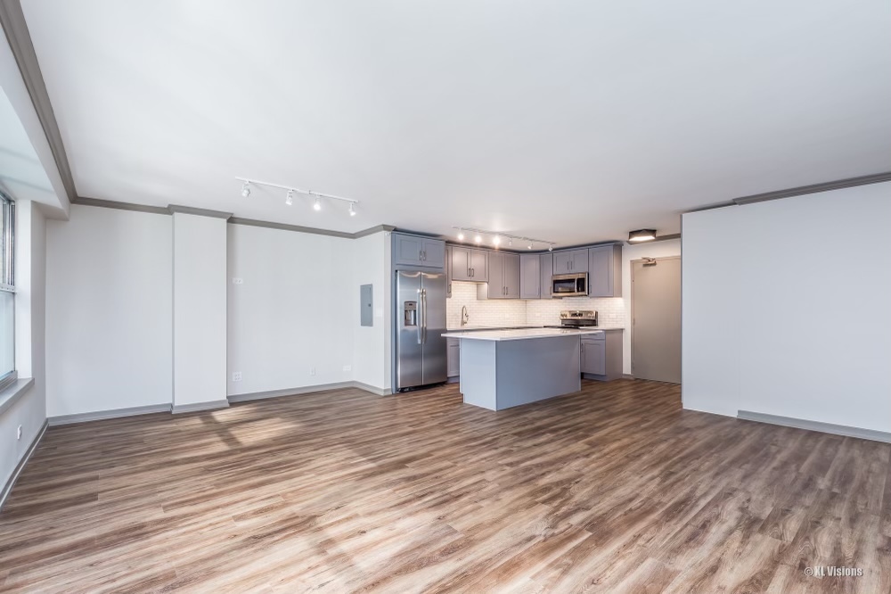 Kitchen and Living Space - 6157 N Sheridan Rd
