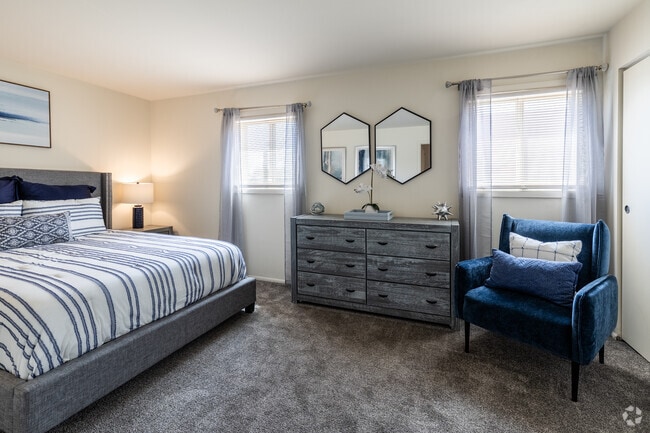 The Downing 2BR, 1BA - 1,012SF - Primary Bedroom - Arbuta Arms Apartments*