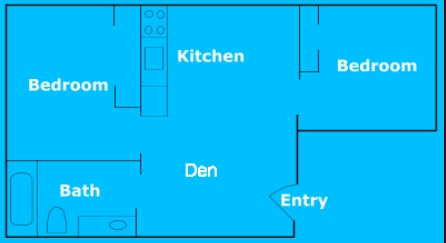 2BR/1BA - Hilltop South Apartments