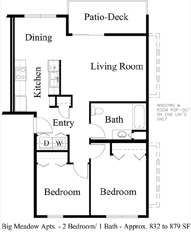 2BR/1BA - Big Meadow Apartments