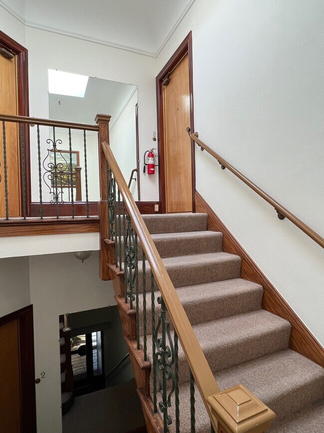 Entry stairs to Unit 3 - 350 Green St