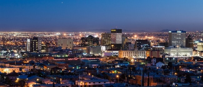The city lights of El Paso