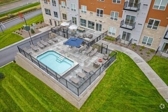 Pool view at The Aurilla luxury apartments in Cottage Grove, MN - The Aurilla