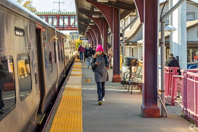 Residents enjoy a quick trip into the city via the train station.