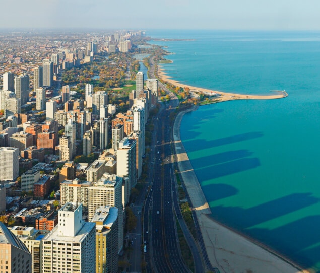 Aerial view of the Gold Coast