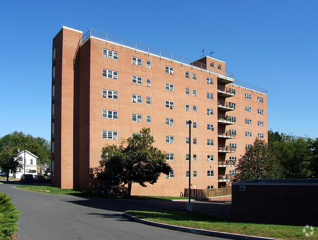 View from the west - Colonial Apartments I & II