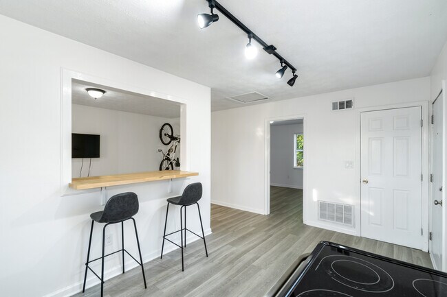 Butcher block sitting area. - 618 E 5th Street