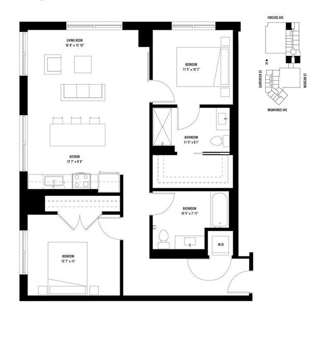 Foto del edificio - 728 N Morgan St #N-1001 - River West