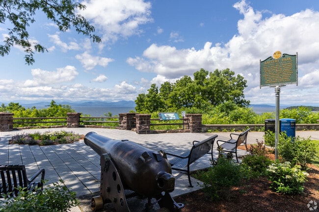 Battery Park in Burlington is a 14 acre historic park offering stunning views of Lake Champlain.