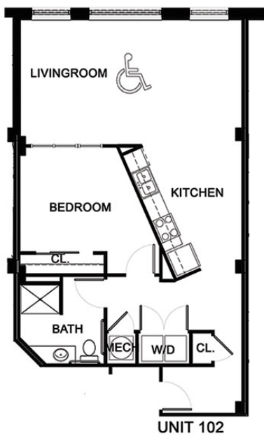 1BR/1BA - Ware Hotel