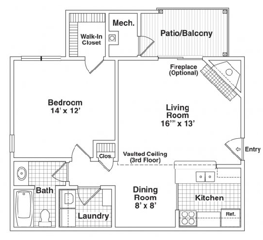 Floorplan - Bloomingdale Condominium Homes