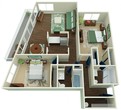 2 Bed 2 Bath 1250