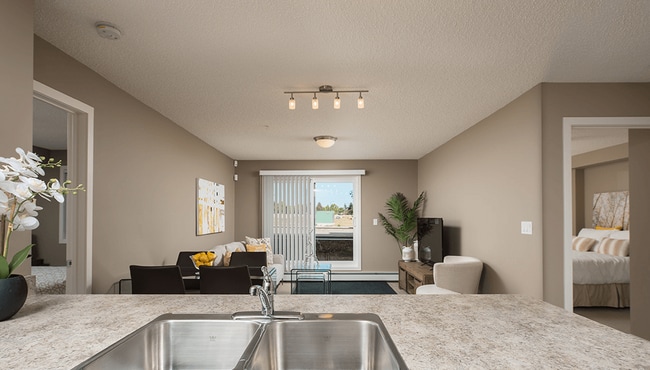 Waybury Kitchen With View of Living Room - Waybury Park