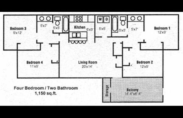 Apartment Layout - 155 Anderson Hwy
