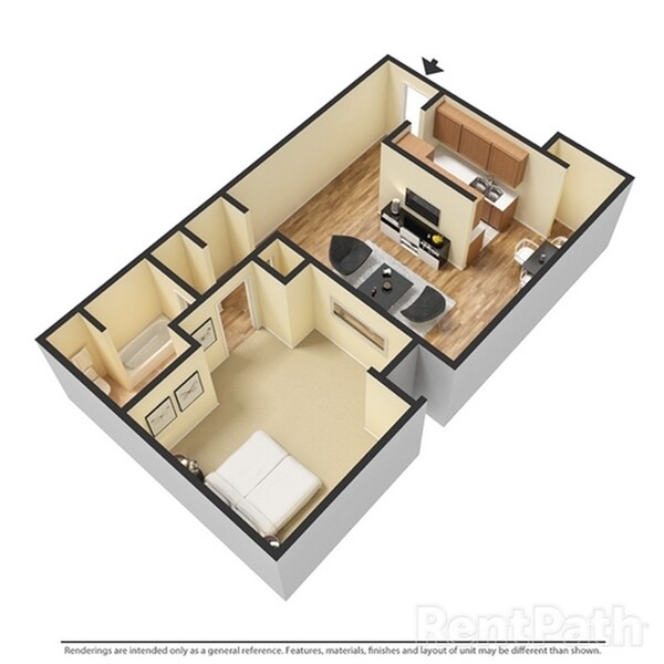 Columbia Square – 112 - 1 Bdrm, 1 Bath, 2nd Floor