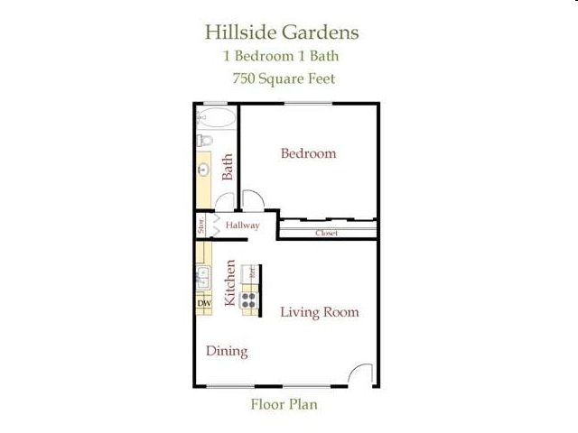 1BR/1BA - Hillside Garden