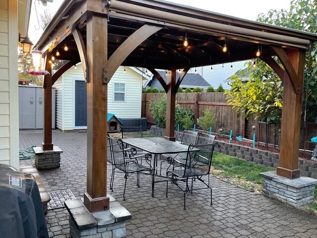 Back yard gazebo with finished shed - 16314 NE 81st St