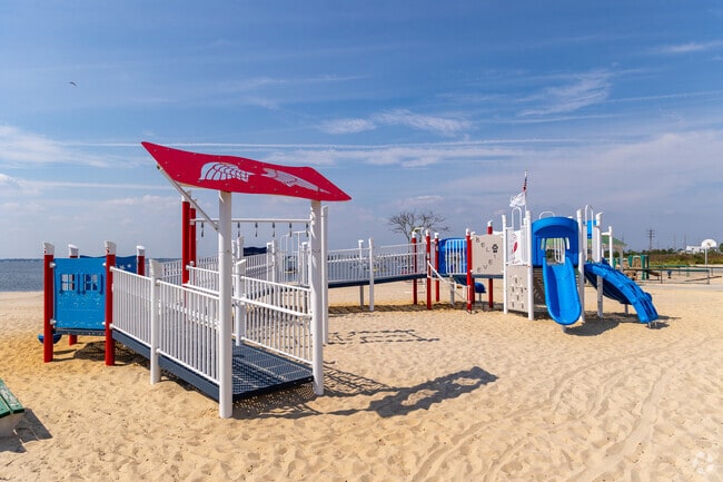 Lake Avenue Playground and Beach is a highly trafficked outside area for residents and visitors in Seaside Park.