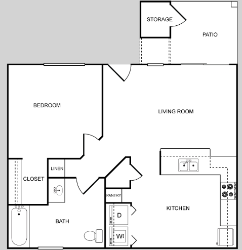 1BR/1BA - Rosewood Manor Senior Apartments