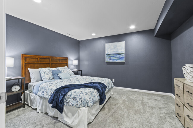 Basement Suite Bedroom, this bedroom has no windows. Perfect for those who work nights. - 115 Alydar Dr