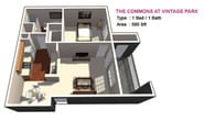 1 BED / 1 BATH