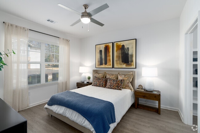 2BR, 2BA - 1,168SF - Primary Bedroom - Exchange at Indian Trail